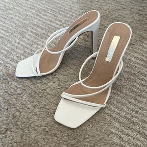 White Billini Strappy heels